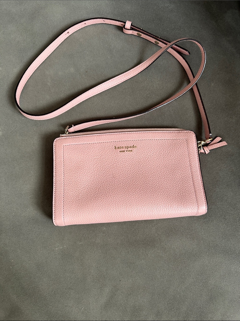 kate spade Pink Pebbled Leather Crossbody Purse
